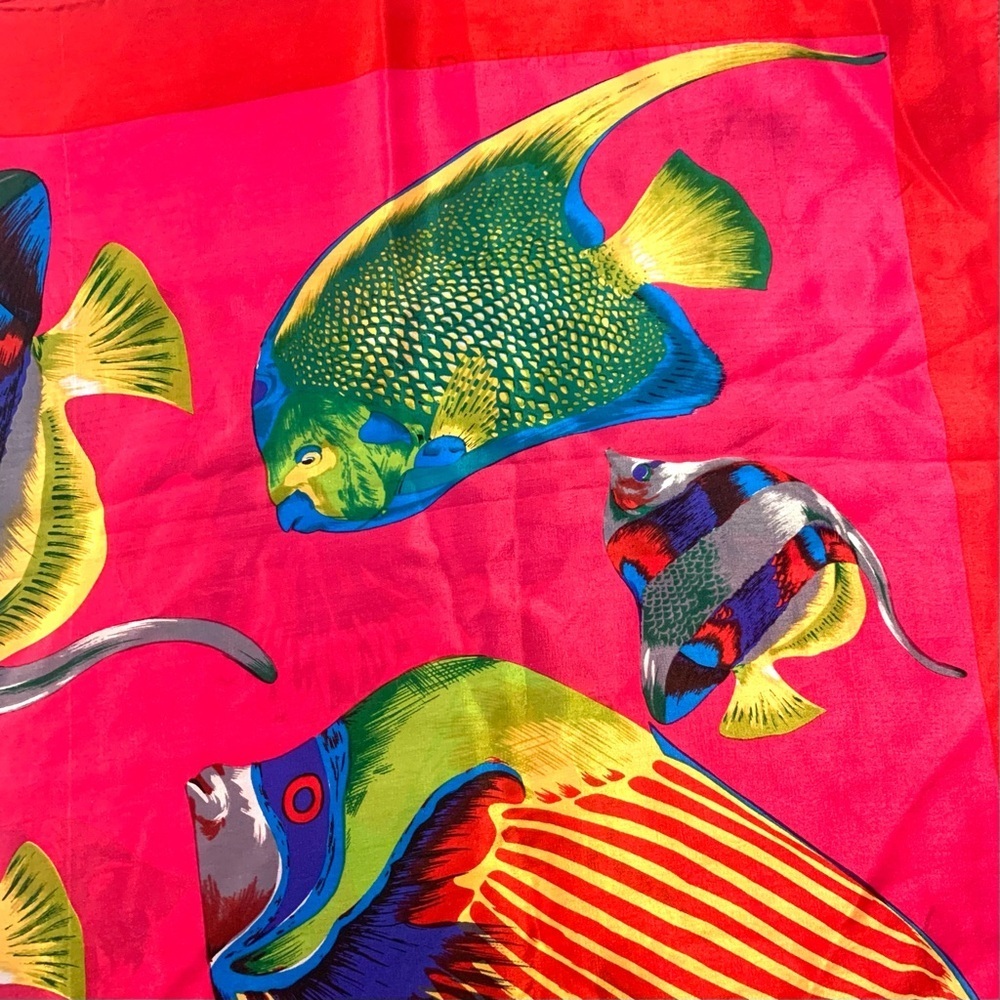 ADRIENNE VITTADINI Vintage
Designer Silk Scarf, Colorful Print, 36” square - Picture 3 of 6